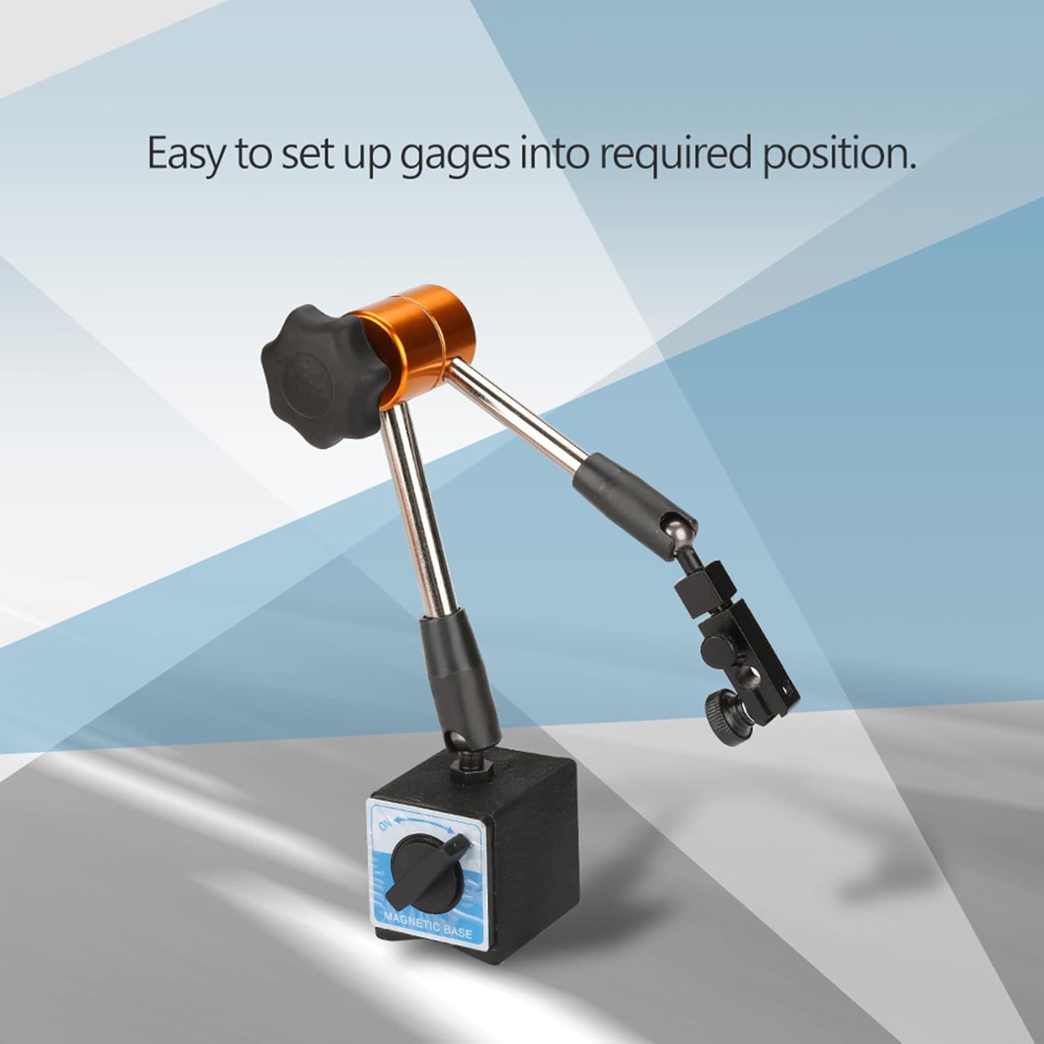 Eujgoov 2PCS Universal Magnetic Base Stand, 368mm/14.5inch Adjustable Magnetic Base Holder Stand for Dial Indicator