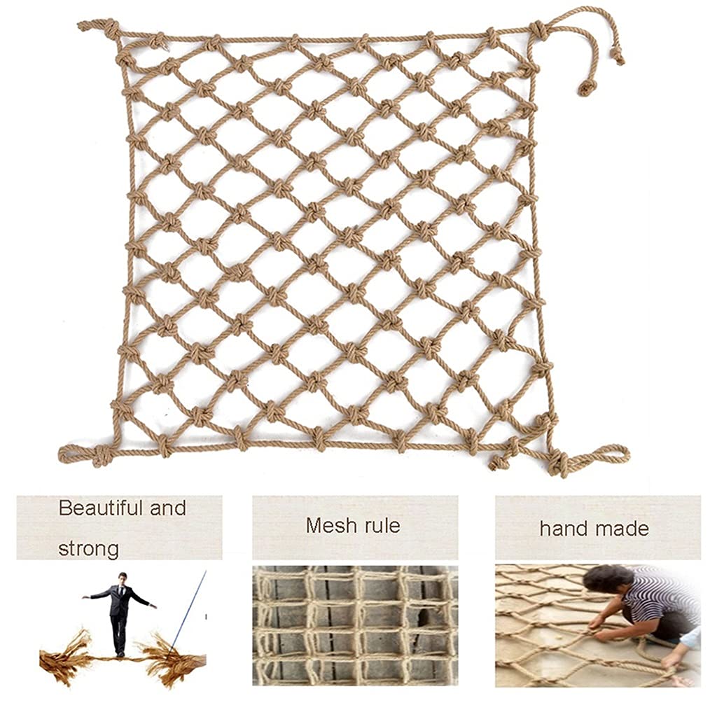 Red de Seguridad para Escalada con Cuerda, Red de protección para niños al Aire Libre, Red Decorativa para escaleras y Balcones, 2x3 m (6,56 x 9,84 pies)