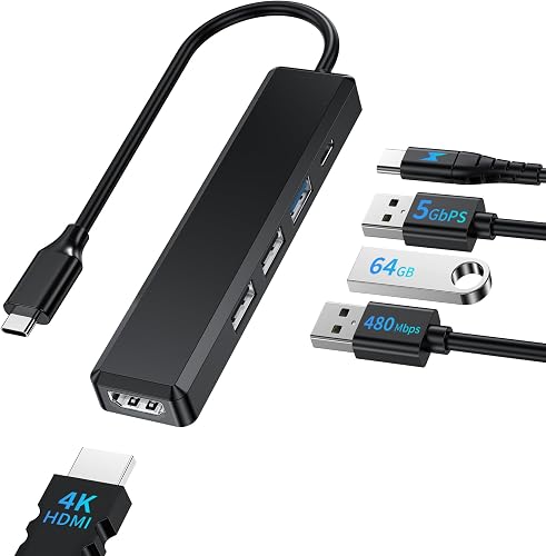 BHHB USB C Hub HDMI 4K/ PD100W/ USB 3.0 5Gbps Data Port/ …