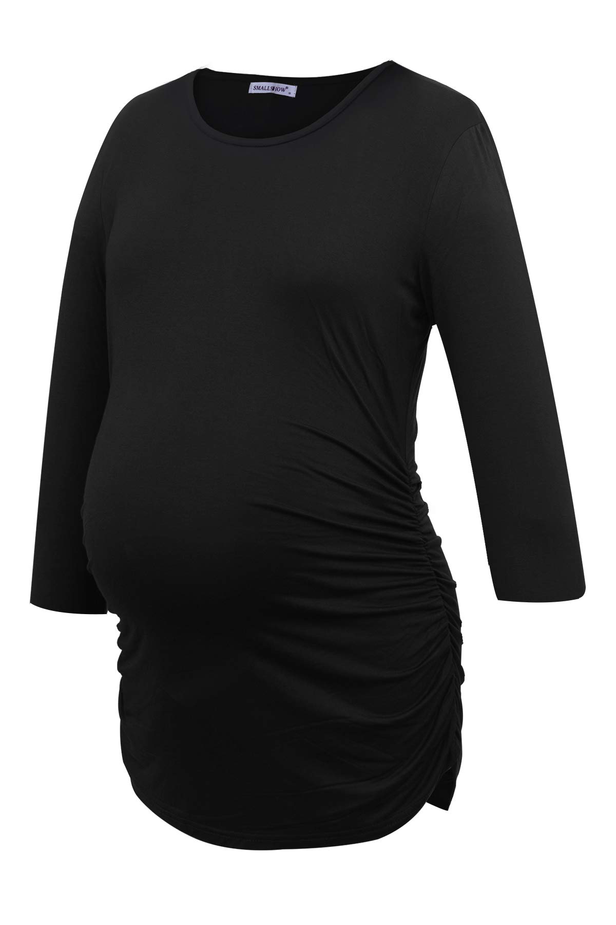 Smallshow blusa de maternidad para mujer, manga 3/4, túnica para embarazo, 3 unidades - - Medium