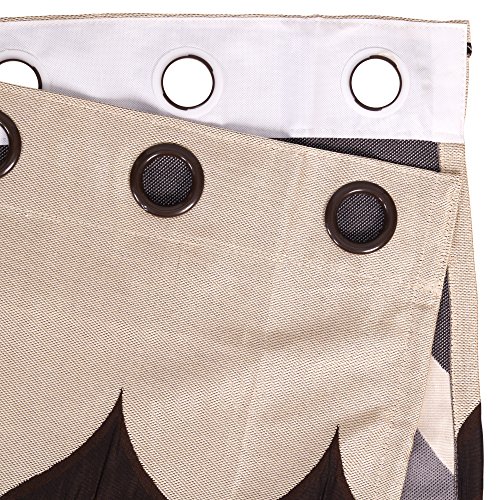 Image of Story@Home Jacquard Long Door Curtain 9 feet Set of 4 for Living Room Bedroom Kitchen, (108 inchX46 inch), Brown