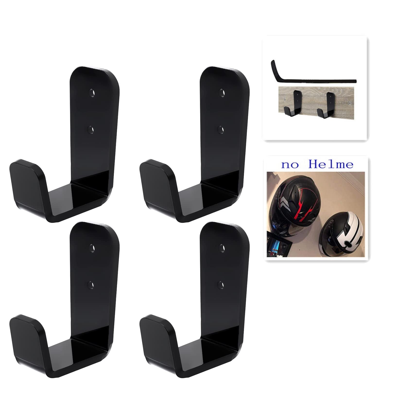 Supporto per racchette da hockey, montato a parete, 4 pezzi, rack per golf