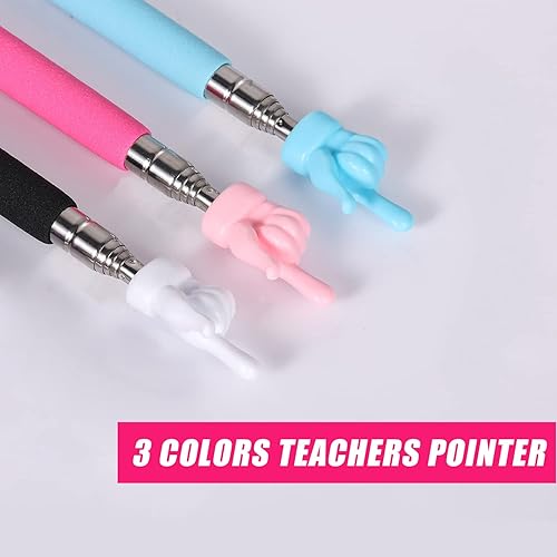 Miniatura 4 de 3 unidades de puntero para profesores, puntero telescópico para profesores, para aula, pizarra blanca, puntero de dedo, para profesores de escuela