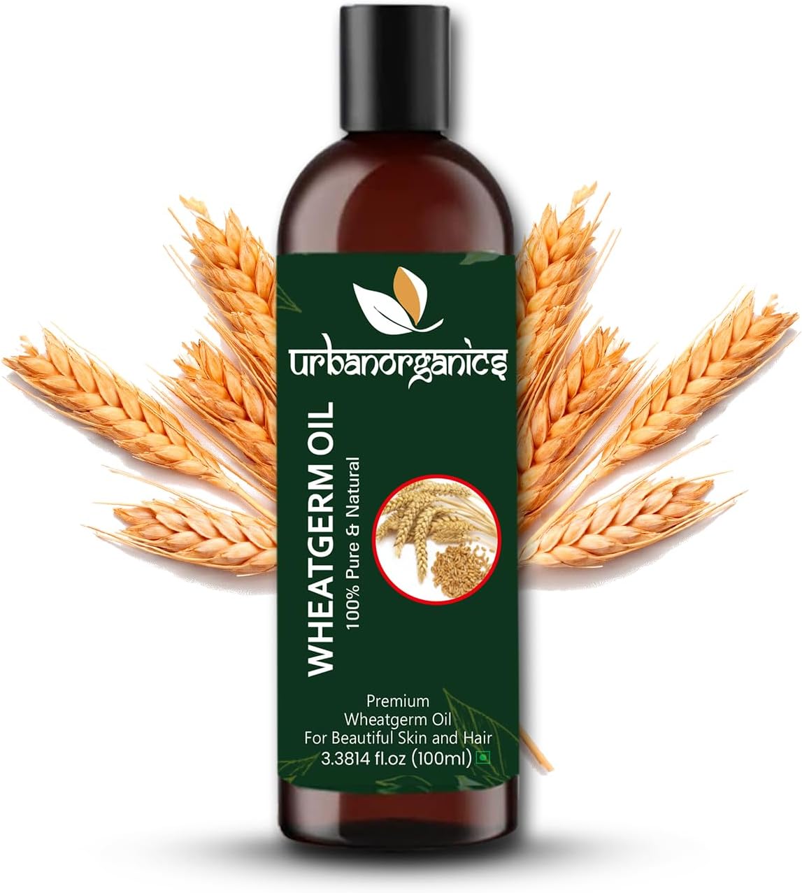 Wheatgerm Hair Oil 100ml | 100% Pure & Natural Wheat Germ Oil | Hair Growth Oil for Men & Women | Anti Hair Fall & Dandruff Control | Scalp Nourishing Non-Sticky Oil | Mineral Oil Free