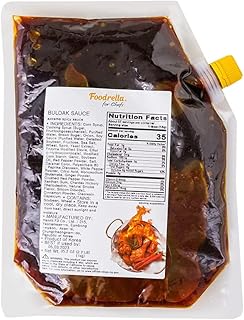 Foodrella Korean Fried Chicken Extremely Hot & Spicy Buldak Sauce (불닭소스), 2.2 LB (1kg)