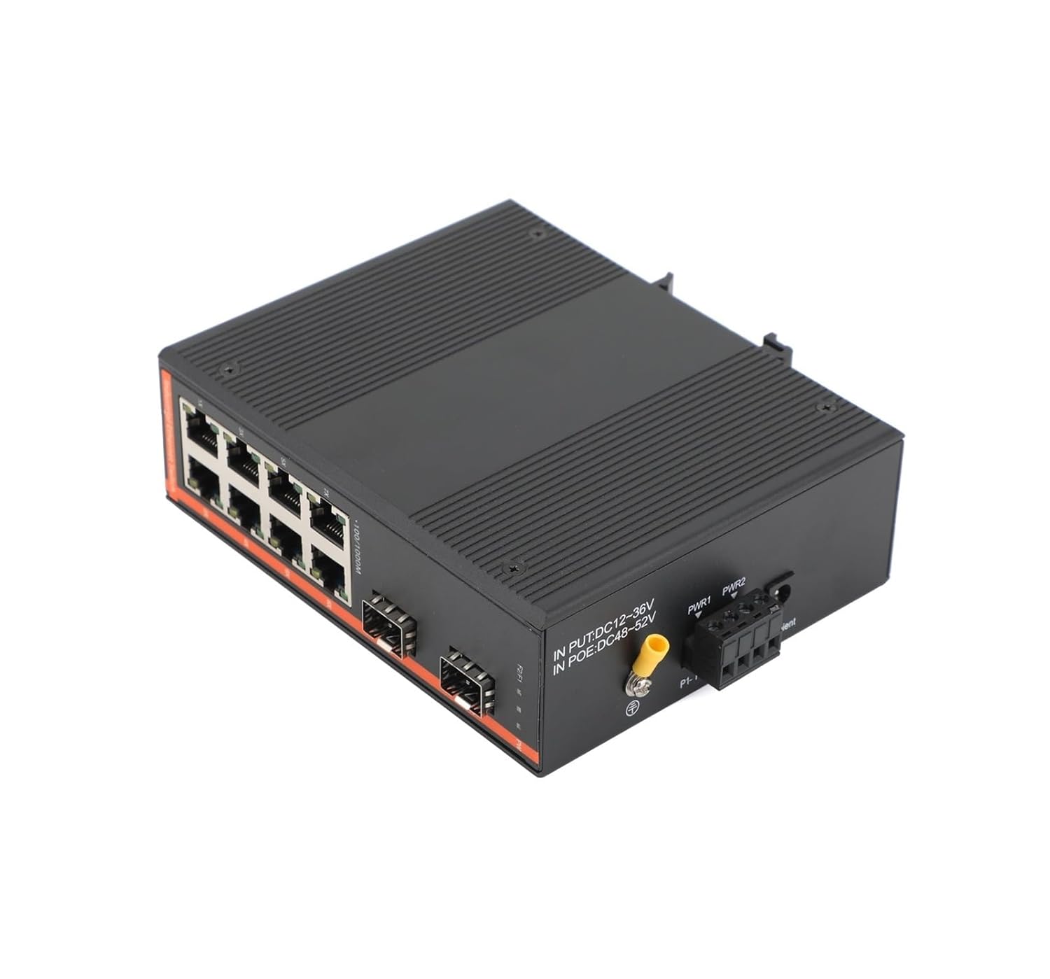 1PCS Gigabit SFP Industrial Media Converter 2 SFP to 8 RJ45 Fiber Optic Switch