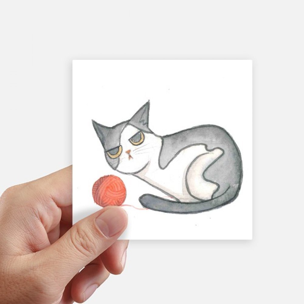 Decal puppet cat aquarelle DIYthinker pour personnaliser une valise ou un mur