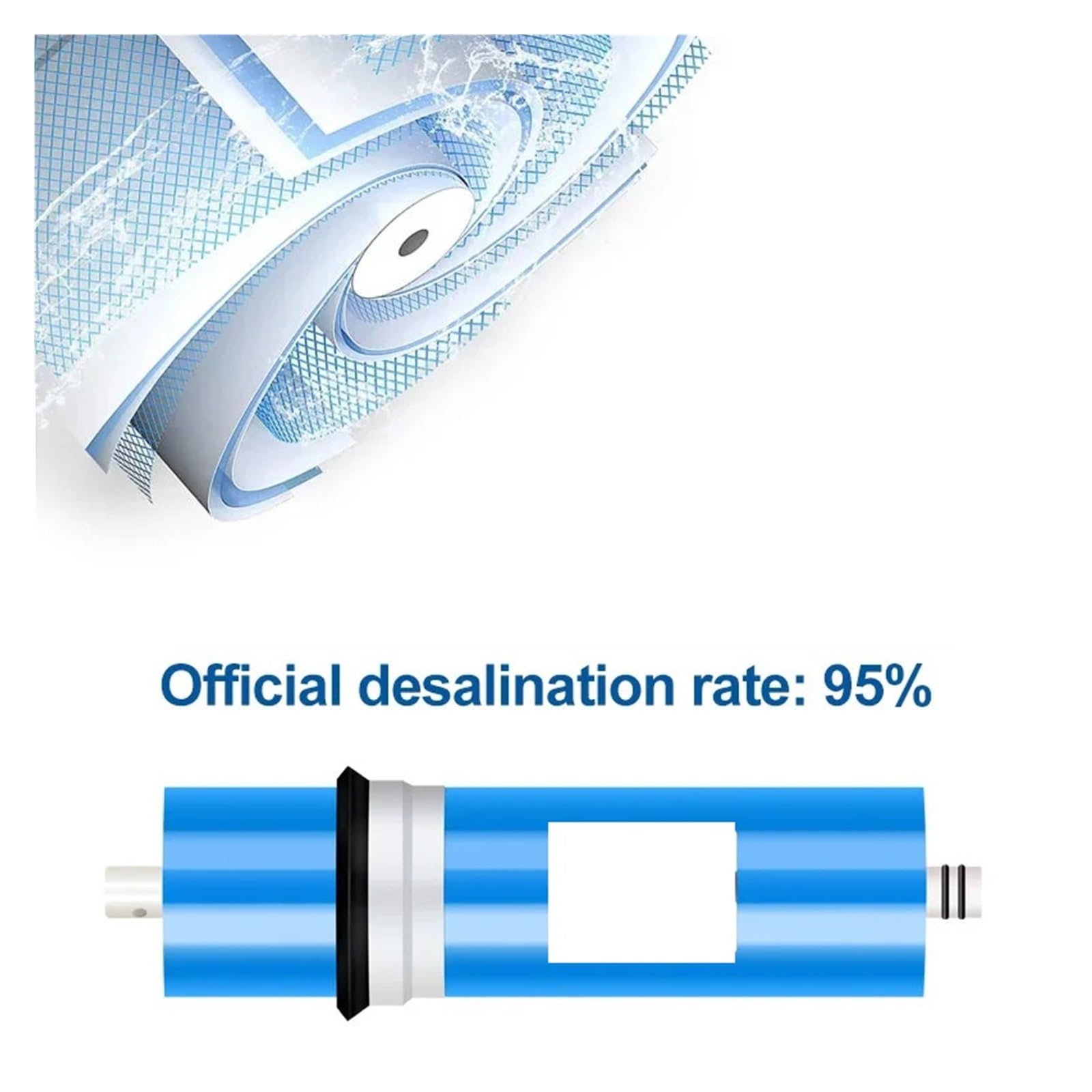 Filtros de ósmosis inversa 600 GPD, membrana RO Universal, purificador de agua 3012-600, Kit de de filtro de agua RO for el hogar