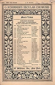 Sheet music The old Road. Song of Wandering Book