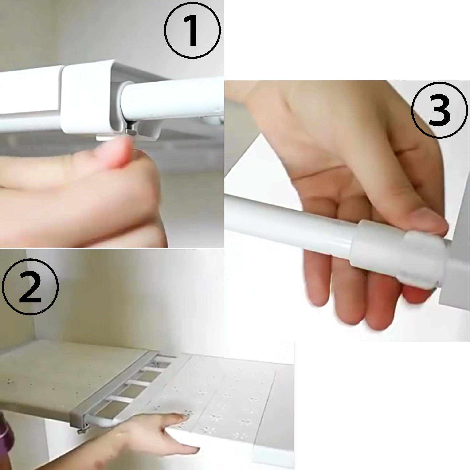 SUQ 1 x separatore estensibile, per scaffale regolabile, armadi telescopici, organizer per armadio, mensola per cucina, armadio libreria (24 cm, 38~60 cm)