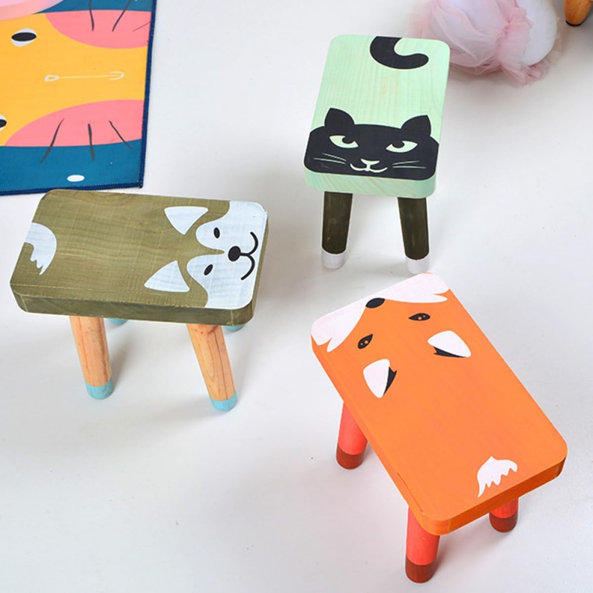 PRETYZOOM 1pc Boys and Girls Step Stool Boy Girl Potty Chair Non-Skid Cartoon Animal Footstool for Home