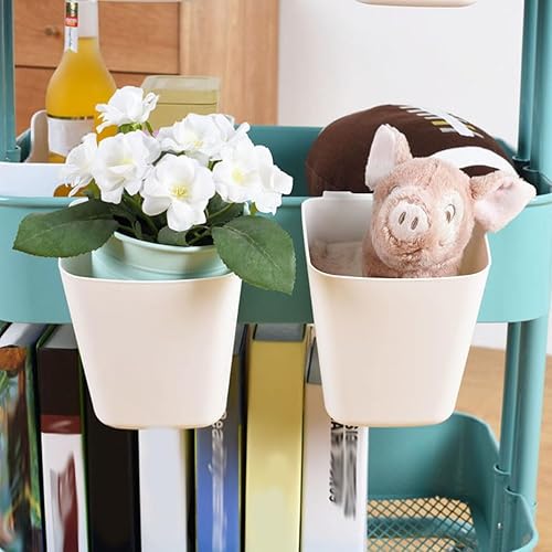 Miniatura 4 de Cabilock 3 soportes colgantes para tazas, accesorios para carrito rodante, organizador de pared de cocina, contenedores para plantas, macetas