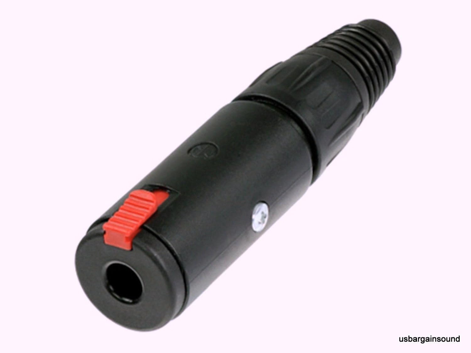 Neutrik NJ3FC6-BAG 1/4in TRS Black Locking Cable Jack Silver Contacts