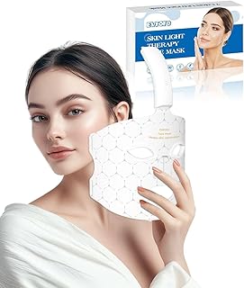 7 Color Red Light Therapy for Face, Cordless LED Face Mask Light Therapy, USB Rechargeable Red Light Therapy Mask for Skin Rejuvenation, Anti-Aging, Wrinkles & Acne, Home Skin Care