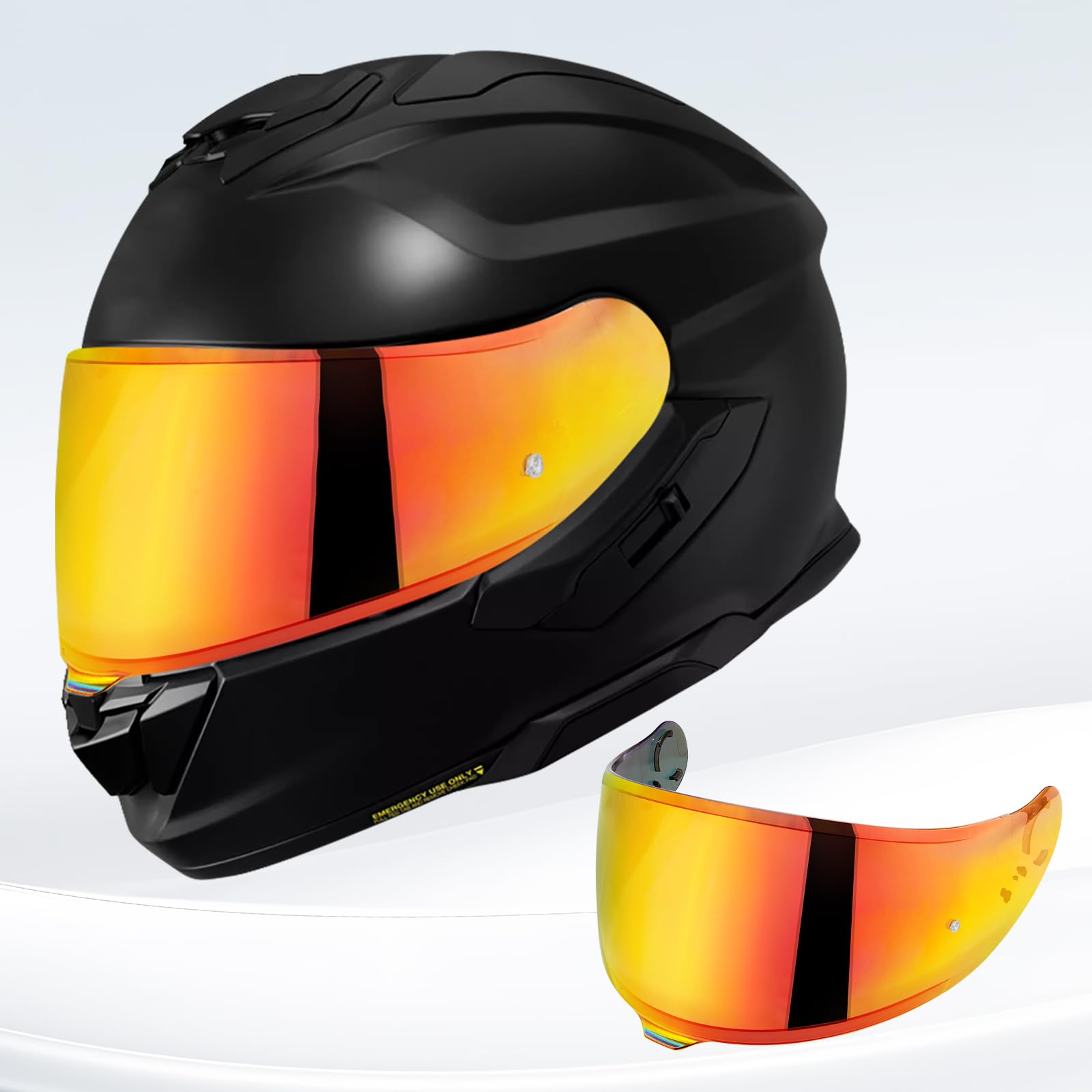 VCOROS Visera Casco Moto para GT Air 3 CNS-1C Visera para Casco de Moto | Resistente Al Viento Cara Completa Protección UV Accesorios para Cascos de Motocicleta