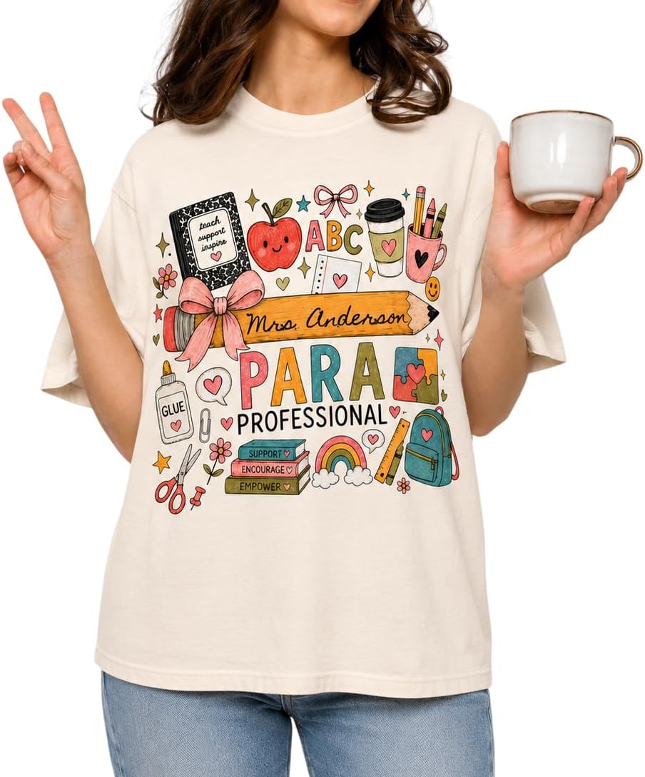 Personalized Para Professional Shirts, Teacher Aide Tee, Special Education