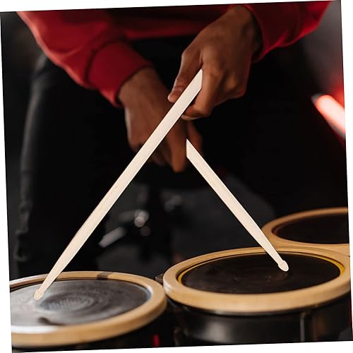 Miniatura 9 de Milisten 8 pares ligeros de percusión de jazz de batería de batería 5A, instrumentos musicales para adultos, palos de libra para ejercicio, madera a