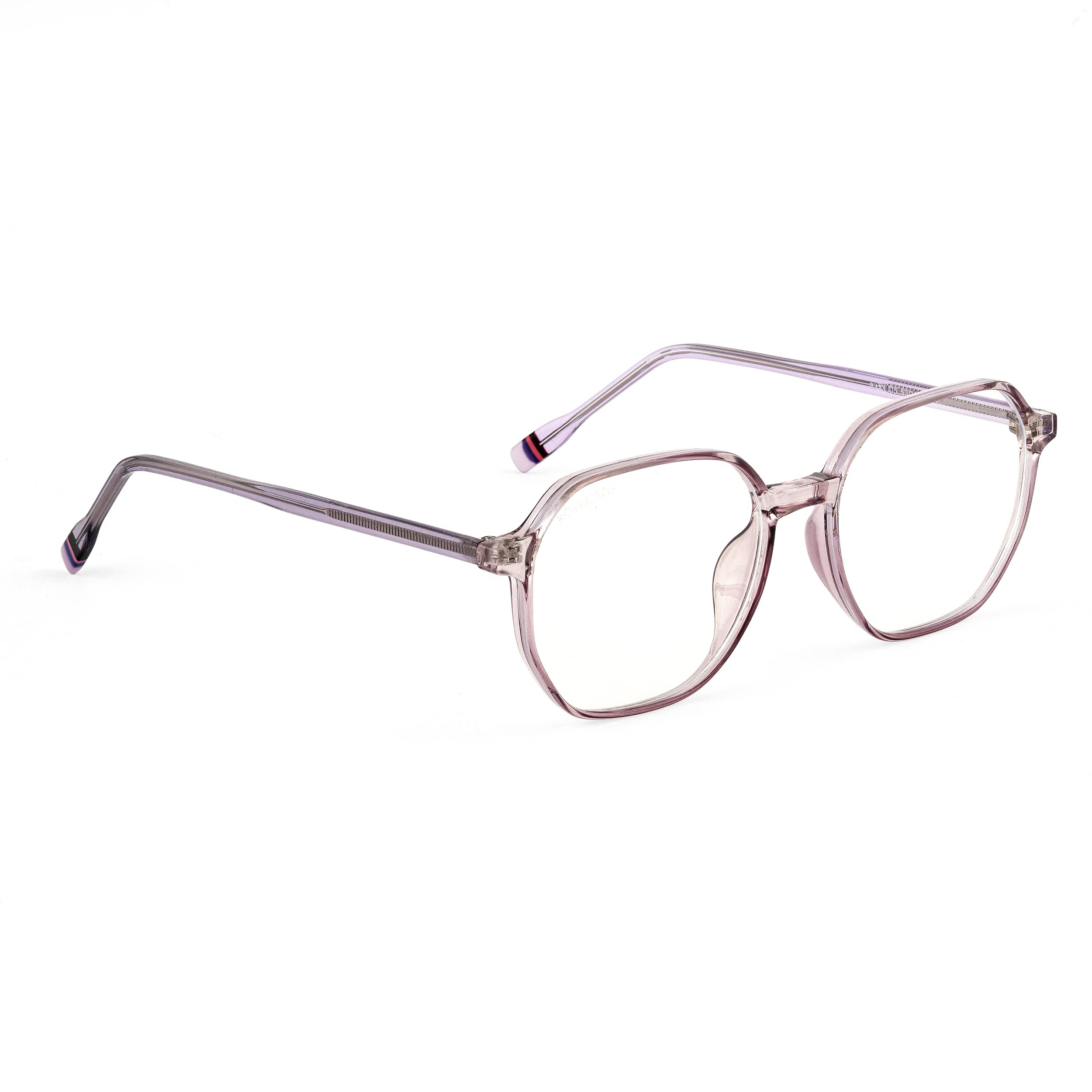 ROYAL SON Polygon Blue Light Blocking Transparent Computer Glasses For Men's-image-14