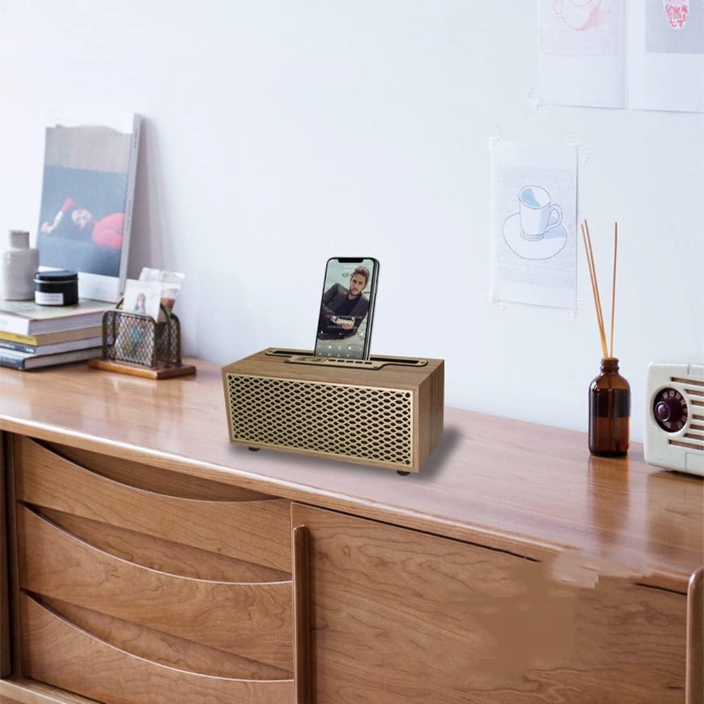 Vintage Wood Grain Speaker Home Subwoofer Outdoor Portable Radio Stereo