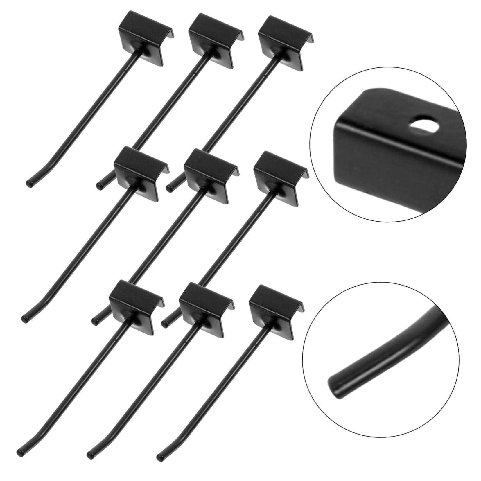 ABOOFAN Ganci Espositivi in Ferro per Pannelli Dogati 48pezzi Ganci per Appendere Cappelli e Accessori per Slat Board Pesanti per Negozi e Supermercati