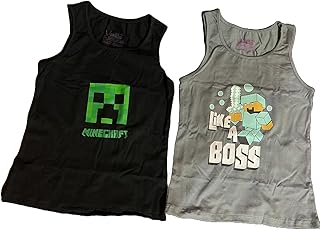 شيرت/توب/فانله قطن داخلي اولادى 2 قطعه بالعبوة متعدد الالوان مقاس من سنتين الى 12 سنه كود UW1004 من Vanilla