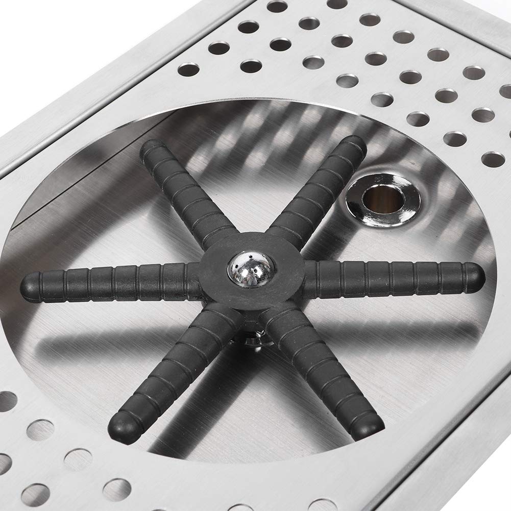 Compras Locas Glass Rinser, G1/2in Acero inoxidable Limpiavasos automático Limpiacristales para bar Cafetería Uso