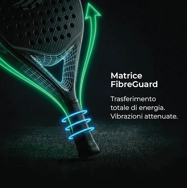 Racchetta Padel Apexus - Telaio e superficie interamente in fibra di carbonio | Racchetta da paddle a forma di lacrima con tecnologia CushionCore, matrice FibreGuard e Power Structure - 2