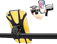 Vista 1 de Soporte para teléfono de bicicleta, rotación de 360°, soporte desmontable para teléfono de bicicleta, soporte universal ajustable para teléfonos