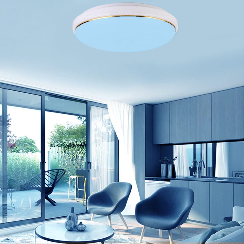 Lámpara de Techo LED Wi-Fi, RGB, Bombilla de 15,8 Pulgadas | Material ABS resistente, control inalámbrico, 16 millones de colores, compatibilidad con control por voz