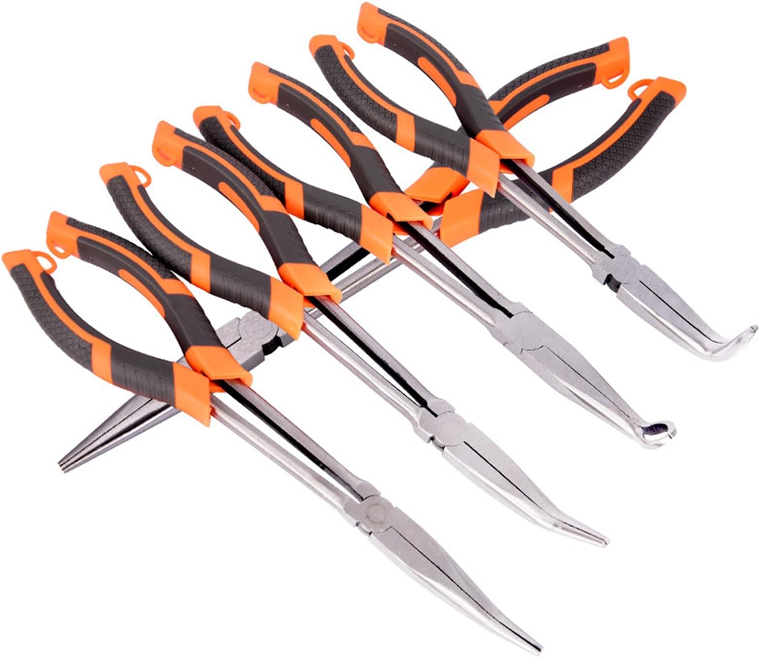 ordinarYone Ergonomic Professional Pliers Clamping Tool for Automotive Use with Long Nose Needle Nose and Round Design