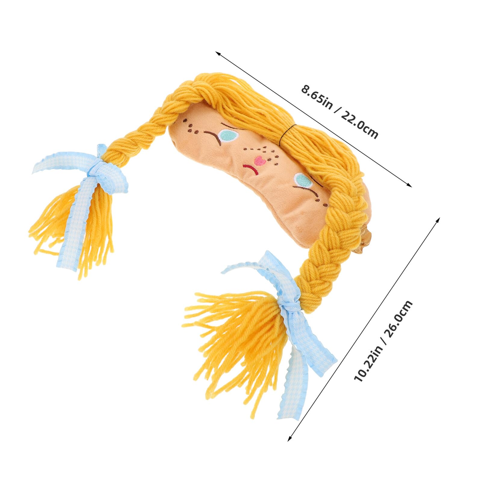 Angoily Masque de Sommeil pour Femme à Motif Cartoon Kawaii Bandeau Doux en Peluche Occultant pour Nuit et Voyage Masque Amusant Confortable pour Sieste en Avion