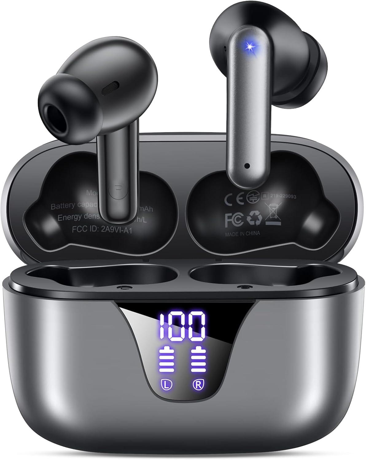 ZIUTY Wireless Earbuds Bluetooth Headphones, 50H Playtime Ear Buds with Mic, LED Digital Display Charging Case, IPX7 Waterproof, Deep Bass Stereo, in-Ear Earphone for iPhone Andriod Phone ZIUTY Wireless Earbuds Bluetooth Headphones, 50H Playtime Ear Buds with Mic, LED Digital Display Charging Case, IPX7 Waterproof, Deep Bass Stereo, in-Ear Earphone for iPhone Andriod Phone