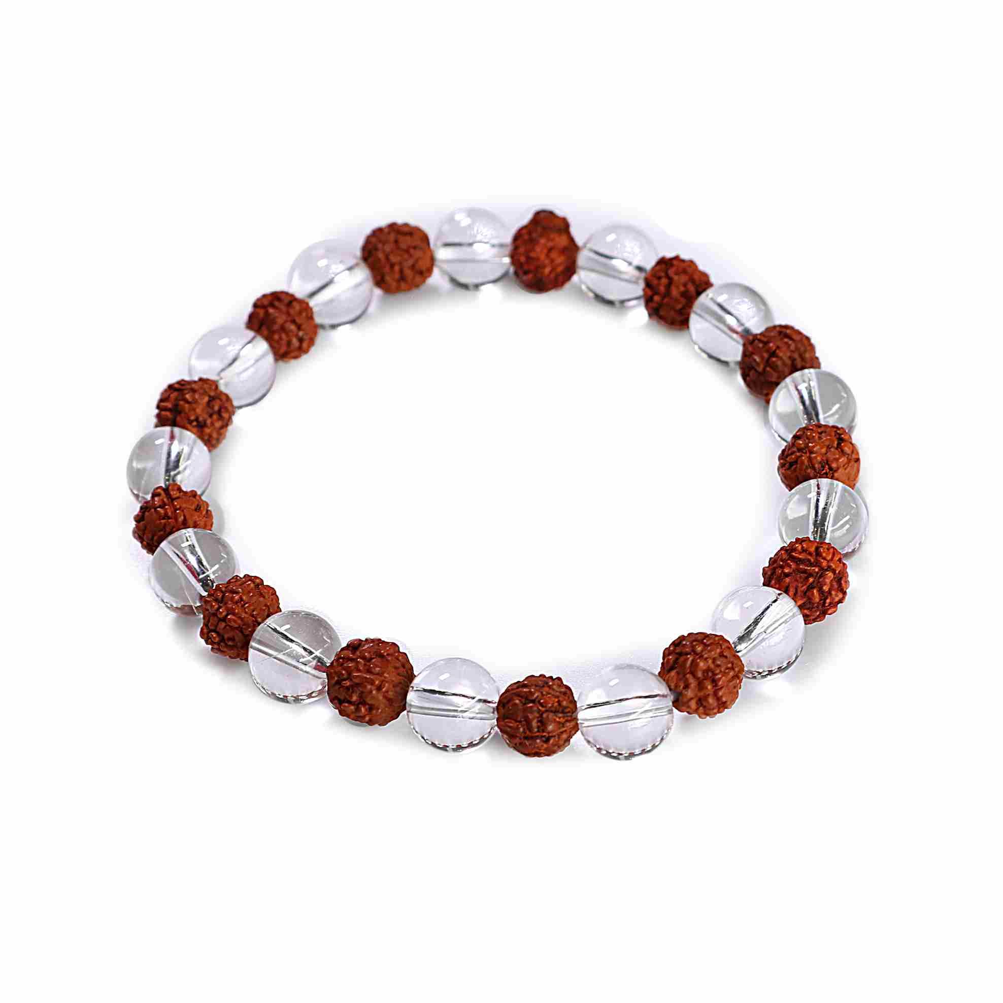 IS4APanchmukhi (5 Face, Mukhi) Rudraksha Bracelet Elastic Barcelet