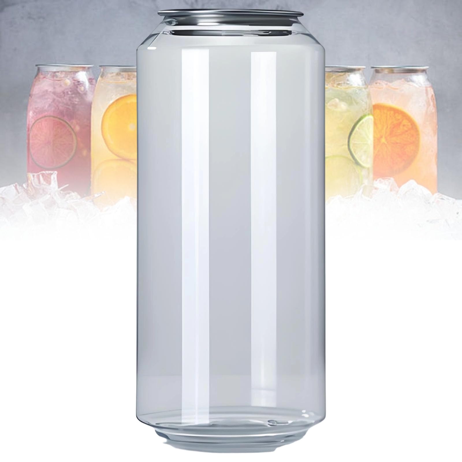 Jednorazowe butelki PET wielokrotnego użytku z aluminiowymi pokrywkami, szczelne kubki do napojów, kompatybilne z maszyną do zgrzewania puszek, 900 ml, 200 szt