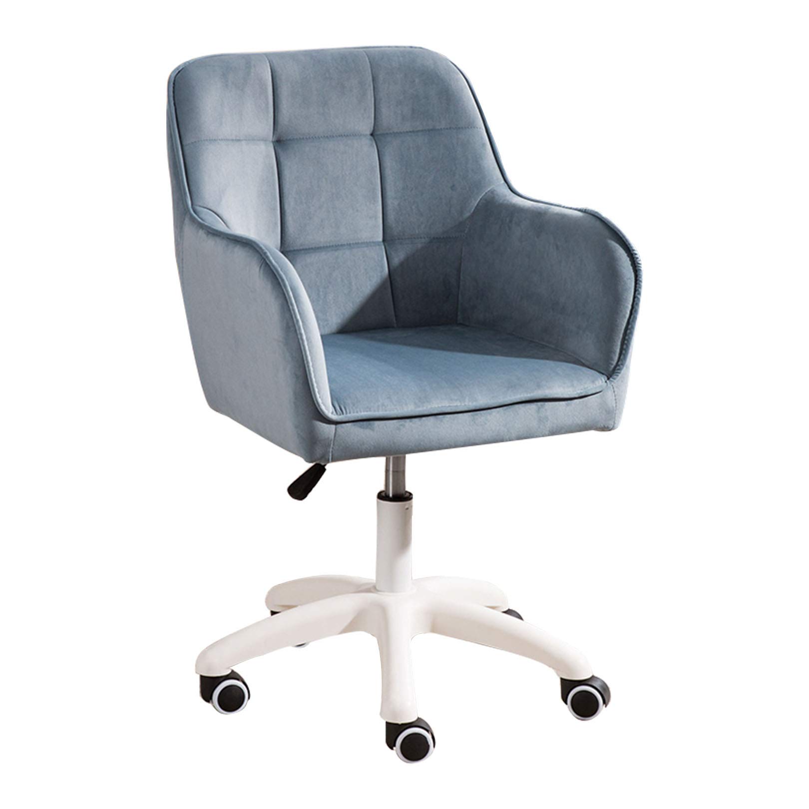 Chaise de bureau rembourrée pivotante et réglable avec piétement en acier pour ordinateur