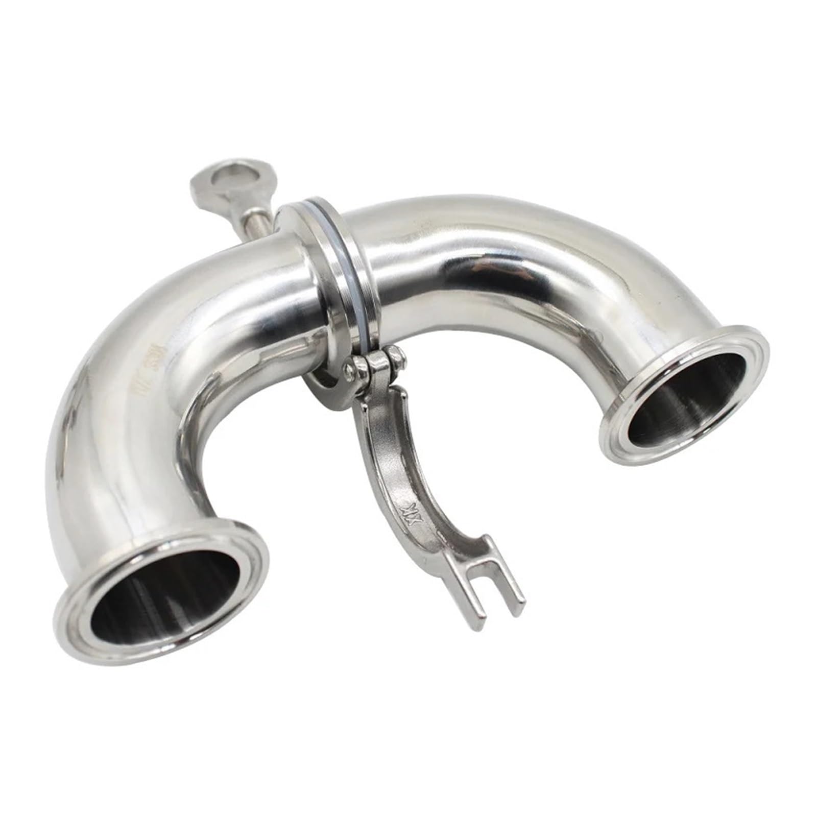 BHBHCPZGR SS304 Stainless Steel Elbow 25mm Ferrule OD 50.5mm Pipe Fitting SS304 Feerule+Tri Clamp+Silicon Gasket BHBHCPZGR