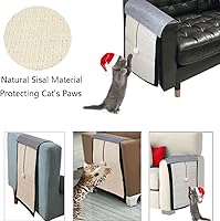 Vista 3 de Almohadilla para arañazos para gatos, sofá y muebles, protector de sisal natural para gatos, protector de sofá para gatos de interior, garras