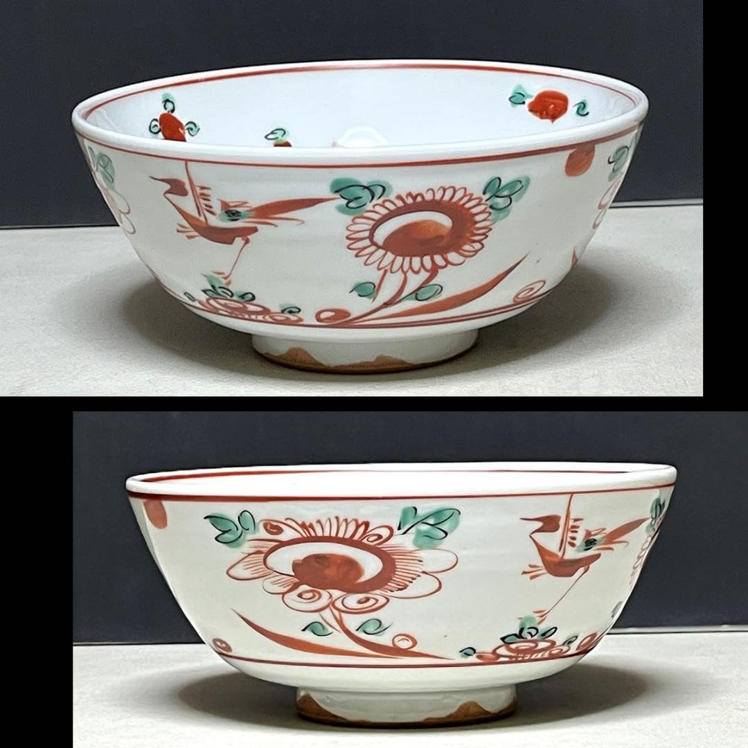 真葛香斎 赤絵 玉取獅子 菓子鉢 共箱 赤絵鉢 十水五