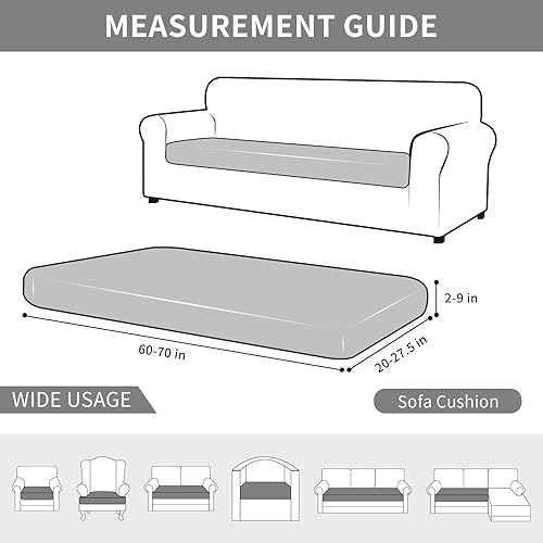 Miniatura 6 de Easy-Going Fundas de cojín de sofá impermeables para sofás y sofás, funda de asiento de sofá de jacquard elástica de repuesto para perros, mascotas