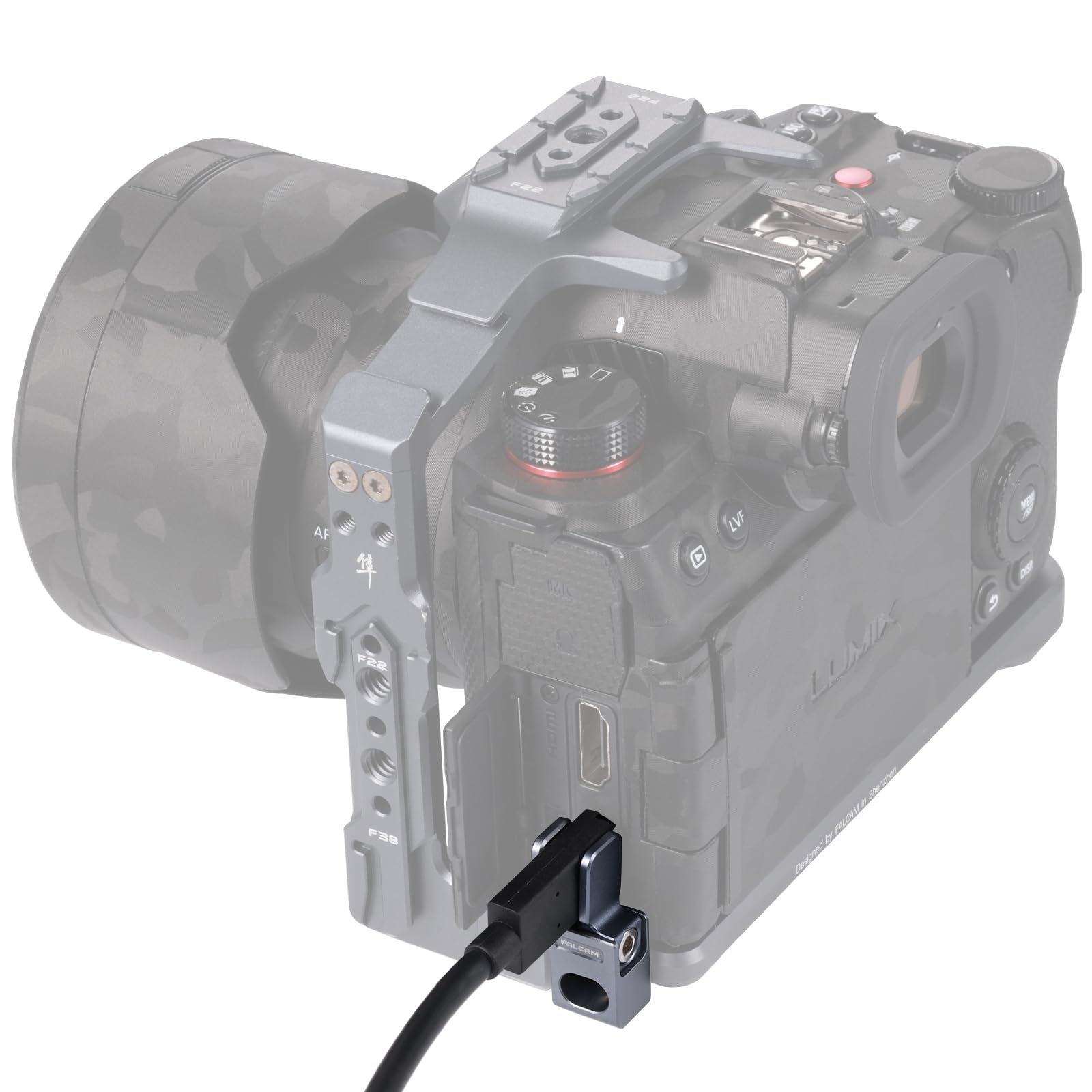 Amazon.co.jp: FALCAM S5II カメラケージケーブルクランプ LUMIX