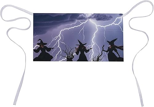 La bruja oró ajustable para mujeres y hombres con bolsillos, delantal de laboratorio extra largo, delantal de carnicero, delantal de tela Oxford,