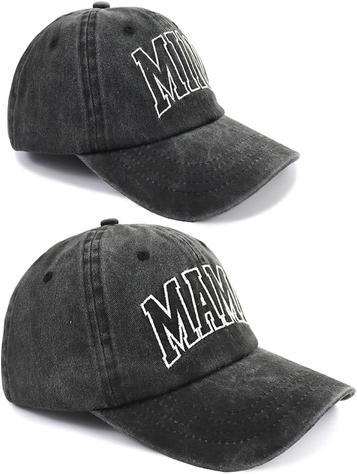 2PCS Mama and Mini Matching Hats, Adjustable Embroidered Cotton Mommy and Me Baseball Cap - Image 2