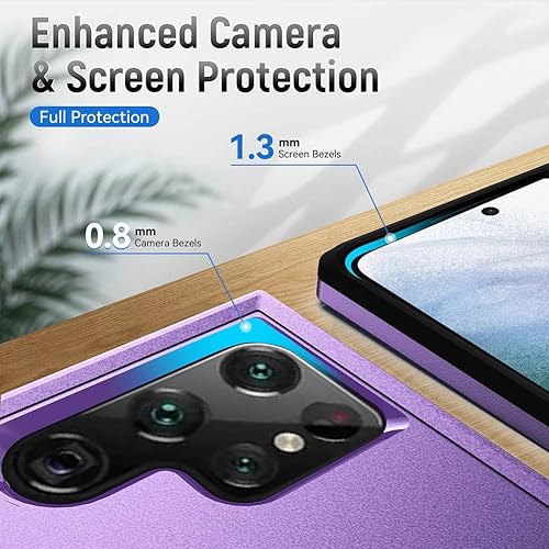 Miniatura 109 de Funda para Samsung Galaxy S21 Ultra (no para S21 Plus y S21), resistente a prueba de golpes, de grado militar, soporte de carga inalámbrica