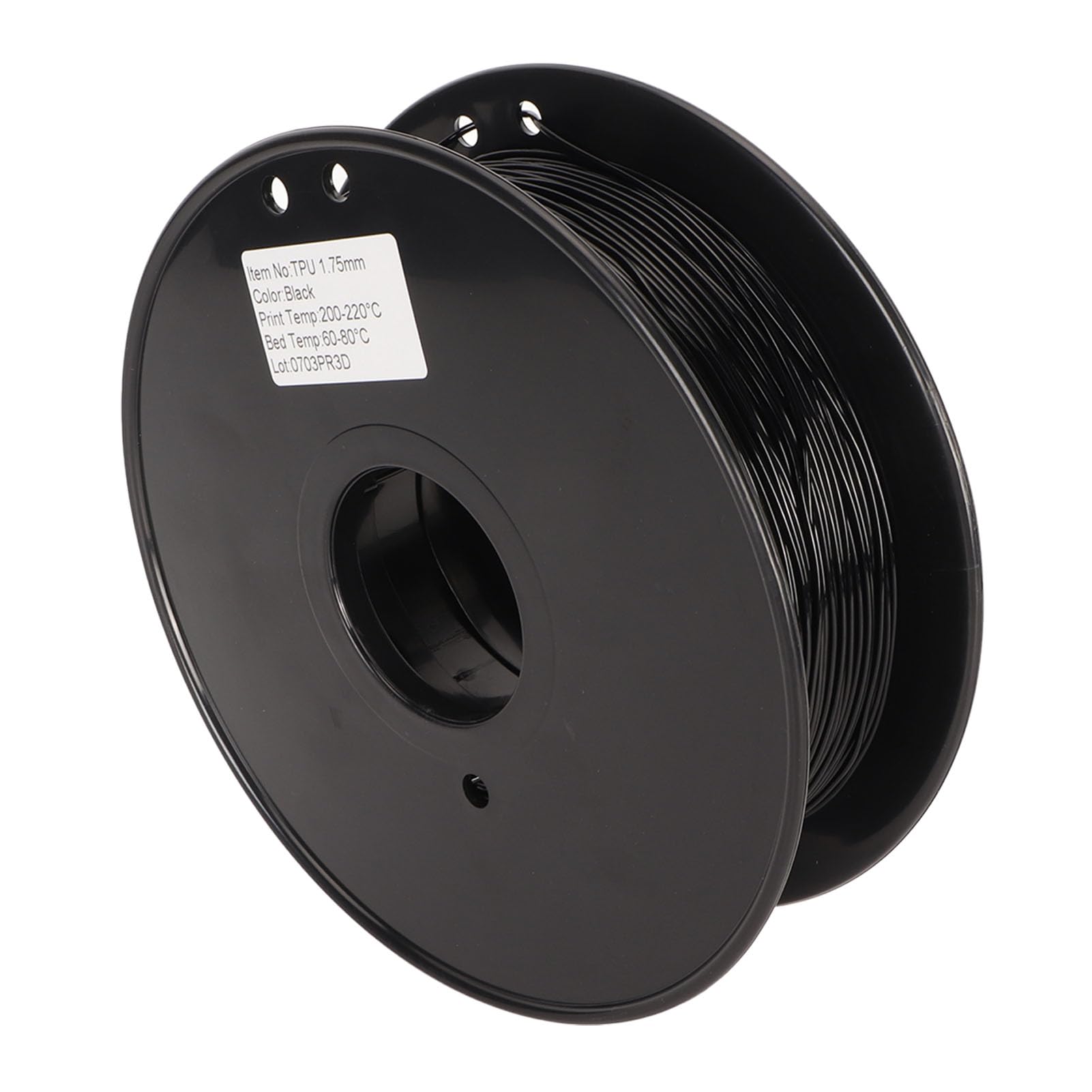 Filament TPU, 95A 1,75 Mm Filament do Drukowania 3D Niski Zapach 8 Kg 1,8 Funta Wysoka prędkość dla Większości Drukarek FDM (Czarny)