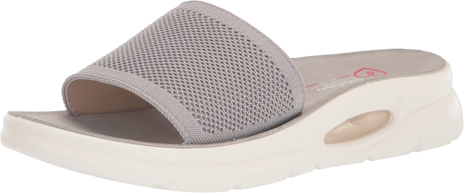 Blondo Women's Waterproof Alyssa Slide Sandal, Grey Knit, 11