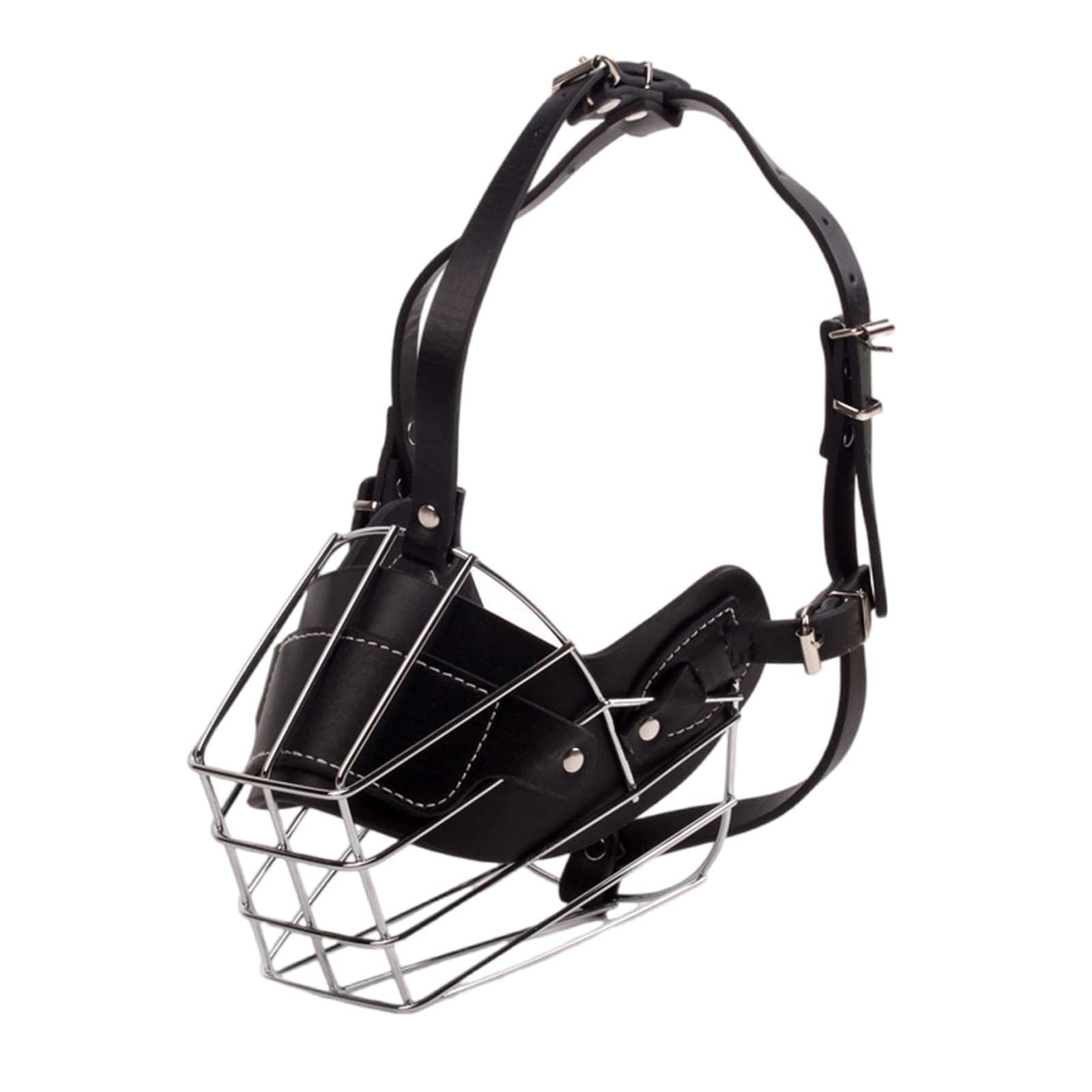Koszyk druciany na kaganiec dla psa, oddychający, regulowany, humanitarny design, umożliwia dyszenie, duży otwór do oddychania, odporny ścieranie(Black,XX Large)