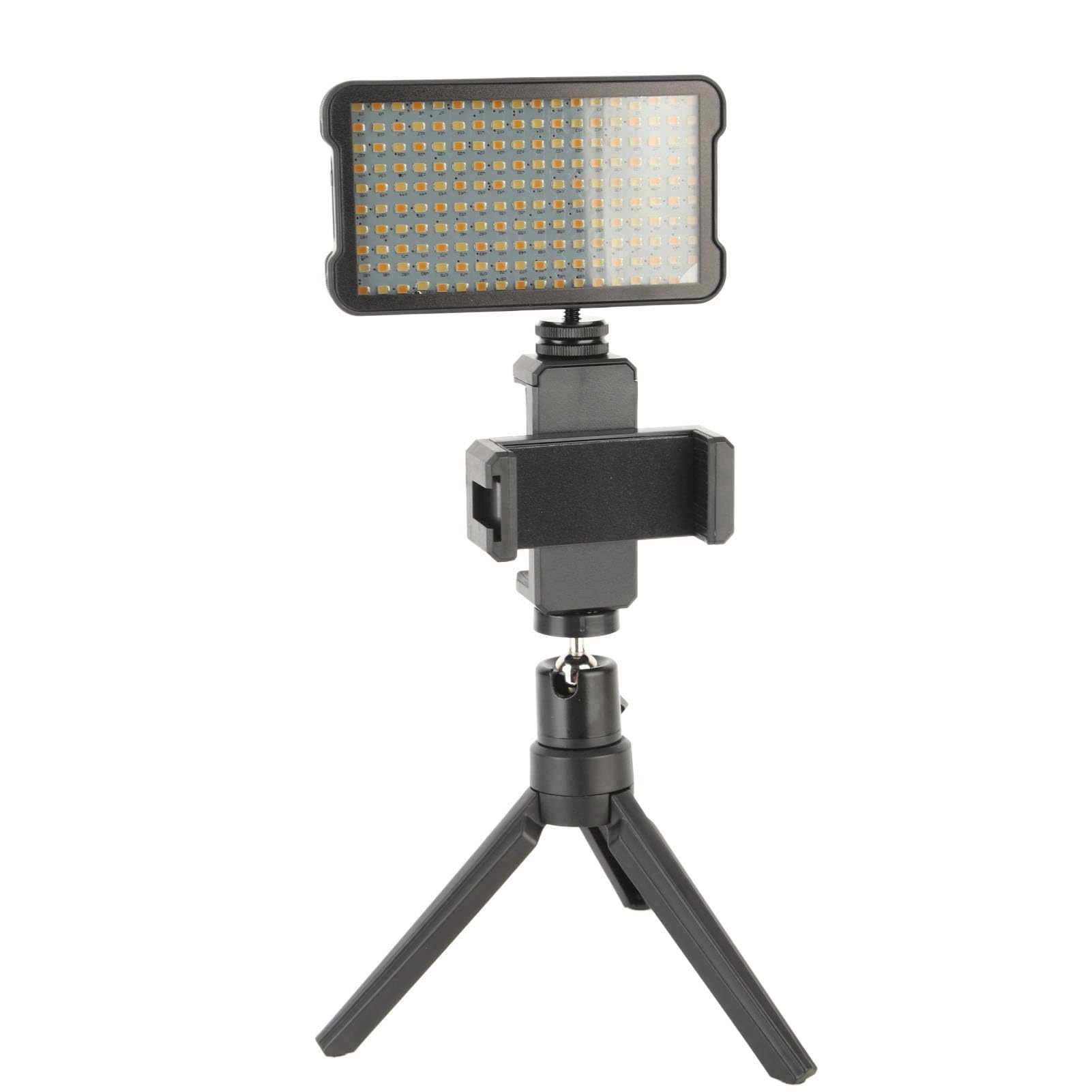 Wakects Pannello Luce Fotografia 52mm Filtro Cpl Polarizzatore, 3 Modalità | Accessorio per Fotocamera Smartphone, Corpo in ABS, Batteria Li 3100mAh, modalità Bianco, Giallo e Neutro, luminosità