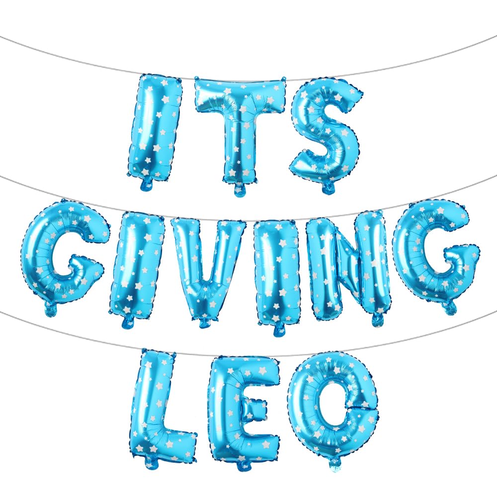 It's Giving Leo Balloon Banner, Zodiac Birthday Banner, July August Birthday, Big Leo Energy, Constellation Theme Party Decor, Decorations,Multicolor