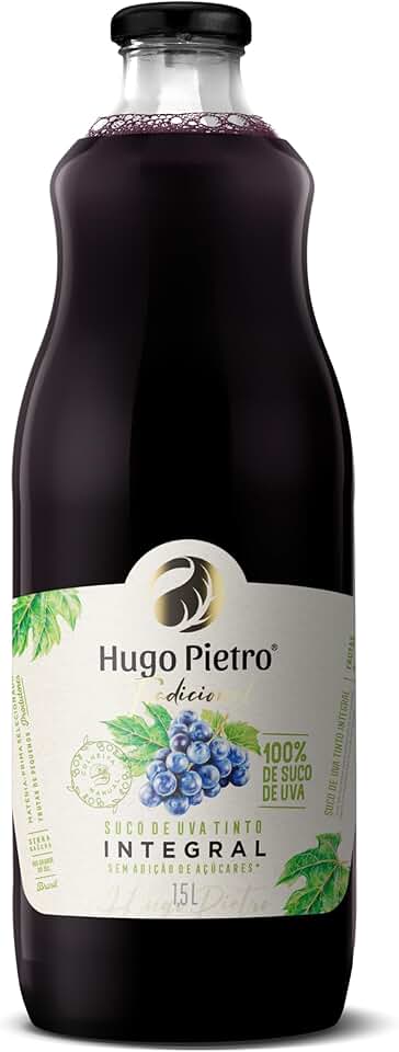 Suco de Uva Tinto Integral - Hugo Pietro (1,5 L, SEM GLUTEN) 1 Unidade