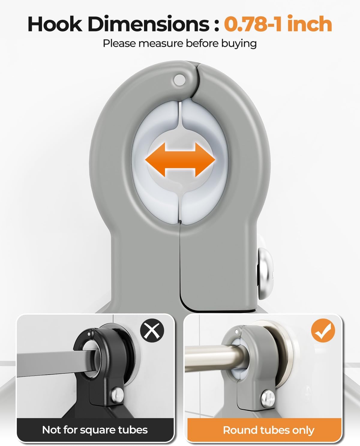 ODesign 3 Tier Height-Adjustable Shower Caddy Hanging Anti-Swing-Over The Shower Head Caddy-Storage Organizer Bathroom Shelves Basket-Silver Silver 3 Tier